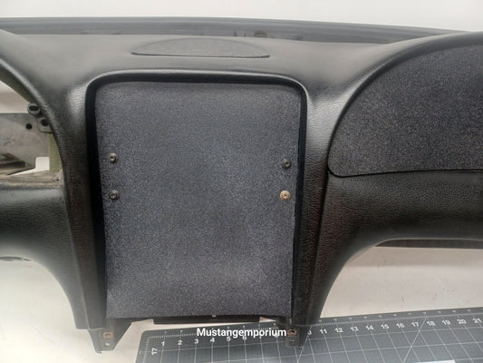94-04 MUSTANG RADIO/AC VENT DELETE PANEL CNC'D FITMENT FACTORY MOUNTING HOLES